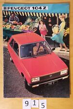 Peugeot 104 prospectus d'occasion  Meyzieu