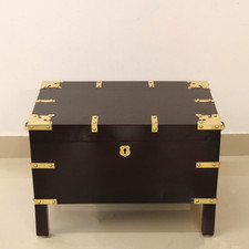 Usado, Baú de madeira antigo baú caixa de armazenamento de móveis vintage console mesa de centro comprar usado  Enviando para Brazil