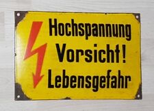 Altes emailschild hochspannung gebraucht kaufen  Bad Sulza