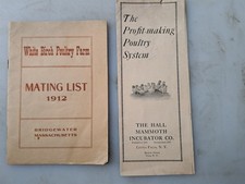 DOIS catálogos relacionados a aves - Sistema avícola, lista de acasalamento 1912 comprar usado  Enviando para Brazil