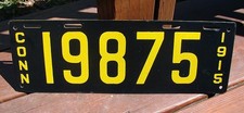 1915 connecticut license for sale  Uxbridge