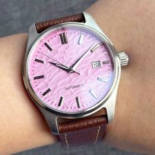 Mostrador rosa 20BAR mergulho 39mm NH35A relógio masculino automático vidro de safira piloto retrô comprar usado  Enviando para Brazil
