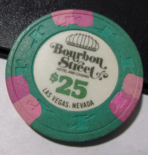 BOURBON STREET HOTEL CASINO $25 hotel cassino jogos ficha de pôquer - Las Vegas, NV, usado comprar usado  Enviando para Brazil