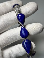 Bracelet argent lapis d'occasion  Ambrières-les-Vallées
