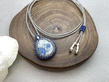 Collier macramé pierre d'occasion  Expédié en France