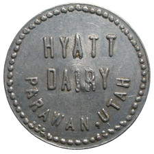 Parawan, UT Hyatt Dairy G/F One Gal Żeton mleczny na sprzedaż  Wysyłka do Poland