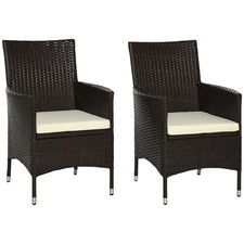 Outsunny 2pcs rattan for sale  GREENFORD