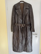 Schwerer ledermantel braun gebraucht kaufen  Bonn