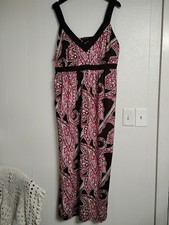 Vestido feminino Inc plus size 3x rosa marrom paisley sem mangas maxi boho casual comprar usado  Enviando para Brazil