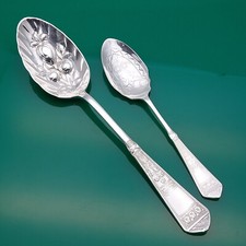 Tigela de frutas antiga colher de servir e colher de geléia combinando folheada a prata, usado comprar usado  Enviando para Brazil