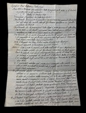 Manoscritto decreto che usato  Trani
