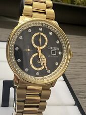 Citizen Eco-Drive Nighthawk relógio masculino pulseira tom dourado varejo $575 comprar usado  Enviando para Brazil