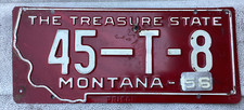 1956 MONTANA PLACA 45-T8 NÚMERO DE GUIA CORRESPONDENTE NÚMERO BAIXO 8 CONDADO DA PRADARIA comprar usado  Enviando para Brazil