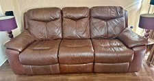 Dark brown leather for sale  CHESSINGTON