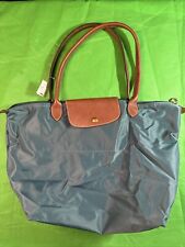 Usado, Bolsa tote Longchamp Le Pliage original de náilon azul marinho/dourado Colorway  comprar usado  Enviando para Brazil