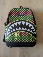 HURLEY Voltage Shark Bait verde quadriculado bolsa escolar laptop mochila de bolso comprar usado  Enviando para Brazil
