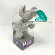 Chupeta e chupeta elefante brinquedo de pelúcia Philips Avent Soothie Snuggle 0m+ comprar usado  Enviando para Brazil