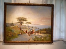 Olio tela con usato  Villachiara