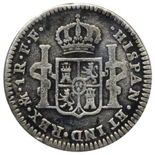 1782 FF México 1 Real .903 PRATA Moeda Colonial Nova Espanha Charles III # 1424 comprar usado  Enviando para Brazil