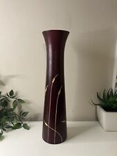 Carved wooden vase for sale  WOKING