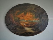 Ancien tableau ovale d'occasion  Charquemont