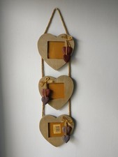 Triple wooden heart for sale  COLNE