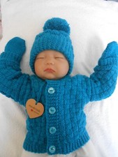 Hand knitted turquoise for sale  ST. AUSTELL
