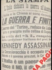 Prima pagina stampa usato  Italia