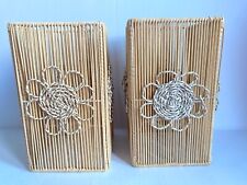 Pair wicker rattan for sale  PETERBOROUGH