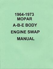 Troca de motor A B E BODY 1963-1973 MOPAR DODGE PLYMOUTH 318 340 360 383 426 440 comprar usado  Enviando para Brazil
