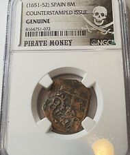 1651-52 españa 8M NGC emisión contraestampada dinero pirata genuino segunda mano  Embacar hacia Argentina