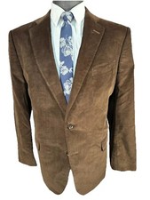 Jaqueta Blazer Masculina STAFFORD Marrom ALGODÃO VELUDO AJUSTE CLÁSSICO Casaco Esportivo 44R comprar usado  Enviando para Brazil