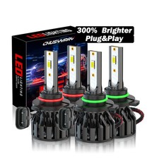 PARA Toyota Corolla 2009 2010 2011 2012 2013 4x lâmpadas de farol de LED feixe alto/baixo, usado comprar usado  Enviando para Brazil