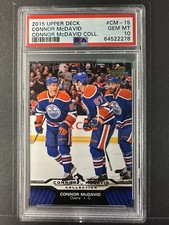 2015 UPPER DECK CONNOR McDAVID COLLECTION #CM-15 RC Rookie Card PSA 10, usado comprar usado  Enviando para Brazil