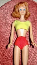 Usado, Boneca Barbie Midge vintage cabelo de titânio em 2 peças maiô amarelo laranja FRECKLES 1964 comprar usado  Enviando para Brazil
