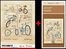 3364 BRASIL 2017 BICICLETAS ANTIGAS, BICICLETAS ANTIGAS, BICICLETA, BICICLETA B-203 MNH + FOLHETO comprar usado  Brasil 