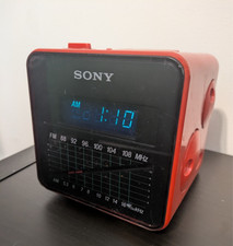 Rádio AM/FM vintage da década de 1980 vermelho Sony Dream Machine Cube ICF-C10W funciona/testado! comprar usado  Enviando para Brazil