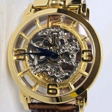 Relógio Stuhrling original automático dourado esqueleto 42mm comprar usado  Enviando para Brazil