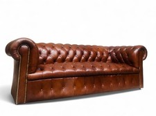 Antique leather chesterfield for sale  LICHFIELD