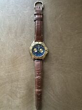 Usado, Vintage Guess Moon Phase Relógio Masculino 37mm Mostrador Azul Data do Dia 1993 comprar usado  Enviando para Brazil