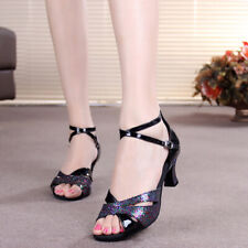 Sapatos femininos de dança de salão latino para ambientes internos e externos salsa tango salto 3,5/5,5 cm comprar usado  Enviando para Brazil