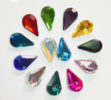 100 Pcs cor Strass de Vidro Facetado Vidro Tear Drop Joias 8x13mm 6x10mm comprar usado  Enviando para Brazil
