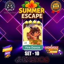 FIRE DANCE- ⭐️4 CARTÕES ADESIVOS MONO_POLY_-GO 4S ⚡️ ENVIO RÁPIDO ⚡️ comprar usado  Enviando para Brazil