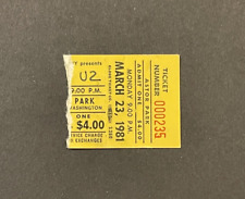 1981 concert ticket for sale  Denville