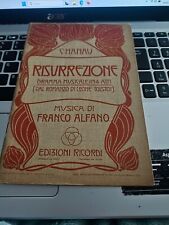 Libretto opera risurrezione usato  Virle Piemonte