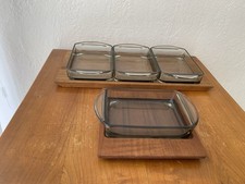 Anbietschalen glas teakholz gebraucht kaufen  Niedernhausen