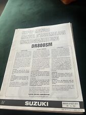 Genuine suzuki dr800sm for sale  ELY