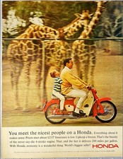 Moto Honda 4 tempos "Você conhece as pessoas mais agradáveis em um Honda" anúncio impresso 1965 comprar usado  Enviando para Brazil