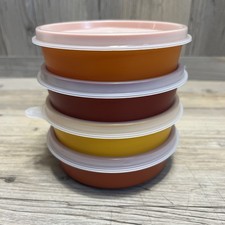 Vintage Tupperware Wonder Bowls 1286 Conjunto de 4 Com Tampas Colheita Cores comprar usado  Enviando para Brazil