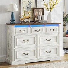 Farmhouse drawers dresser for sale  Walnut